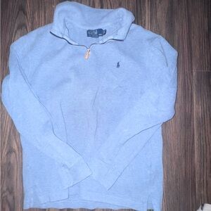 Men's POLO Classic light blue quarter zip